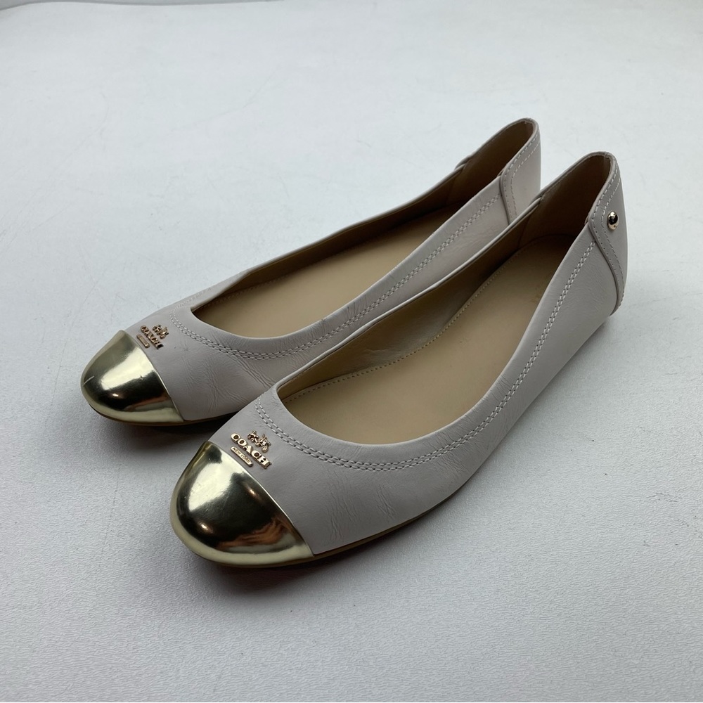 Coach Chelsea A7698 Ballet Flats Contrast Cap Toe size 9 B